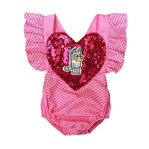 Bluey Dress Outfit Bluey Romper Clothes Jumpsuit Bluey Birthday Clothes